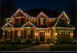 Multicolor Christmas light display